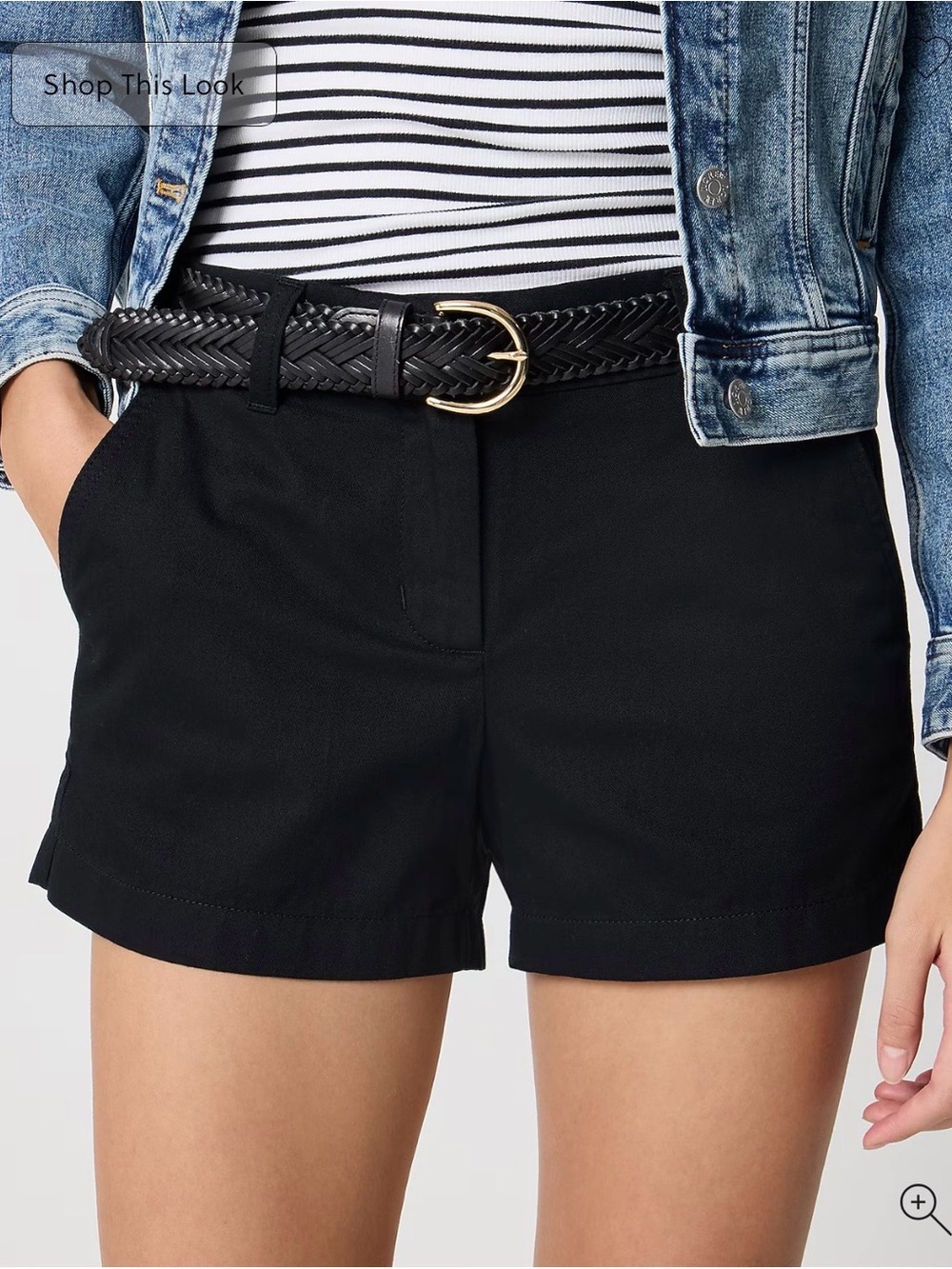 J Crew broken-in Chino shorts - 3 inch inseam, Size 10 Black color